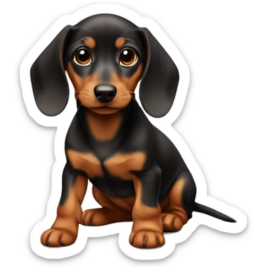 baby dashund sticker