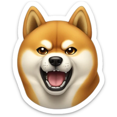 angry shiba inu sticker