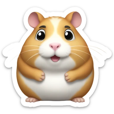 Fat hamster that’s so fat he’s blurry and takes up more than the whole screen sticker