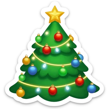 christmas tree sticker