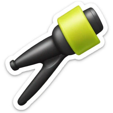 a plastic curler for hair on desk sticker