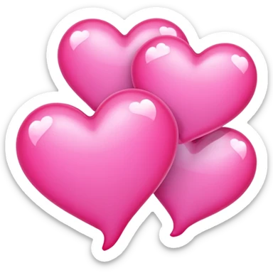 Thought bubble many pink hearts emoji sticker