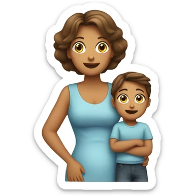 Mama mit Sohn und Tochter  sticker