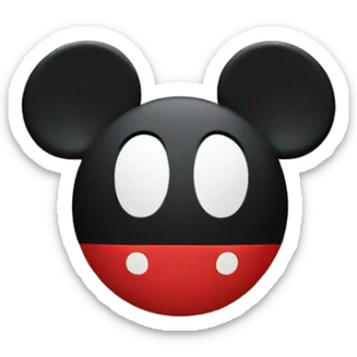 mickey in south korea sticker