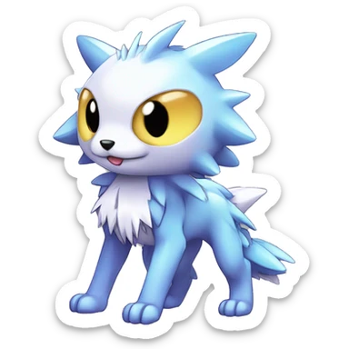 cute kawaii cool edgy shiny Digimon-Fakemon-animal full body sticker