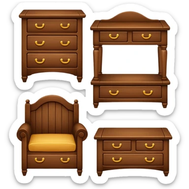 give real furniture emojes sticker