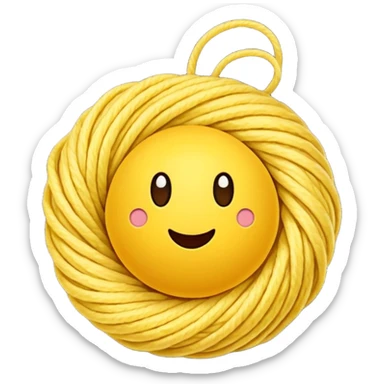 yellow ball of yarn sticker