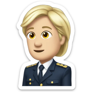 Macron aves Marine le pen sticker