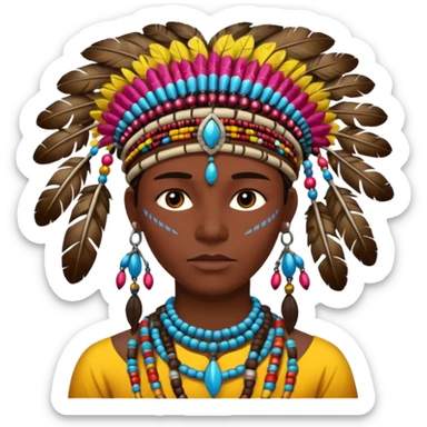 tribal person sticker