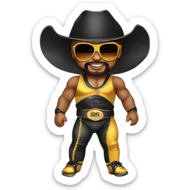 a baby dressed as Randy Savage sticker