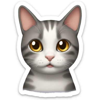 I want a shy cat sticker
