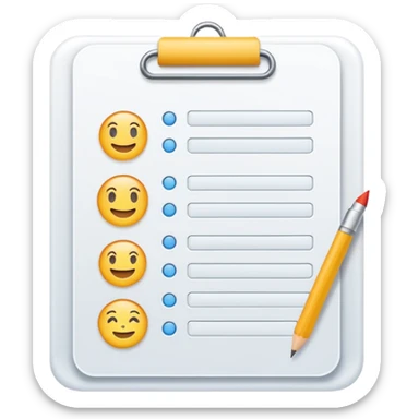 test completion sheet sticker