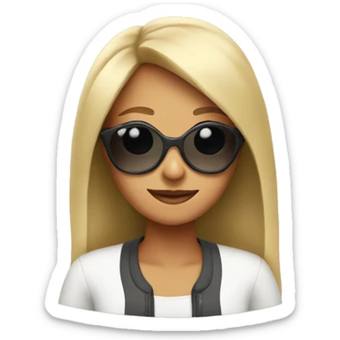 masha with sunglasses sticker