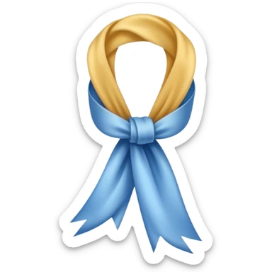 Soft blue ribbon  sticker