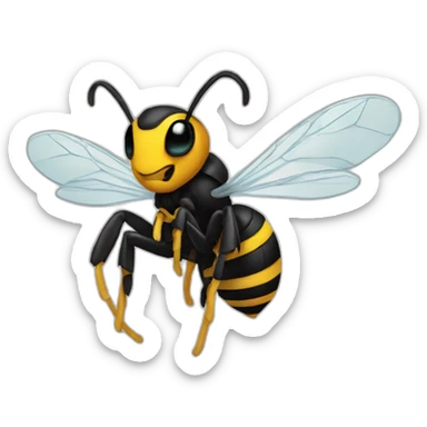 Donald Trump as wasp sticker