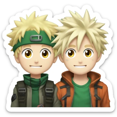 bakugo and deku from my hero acadamia sticker