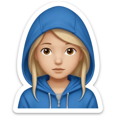girl with a hood on sticker