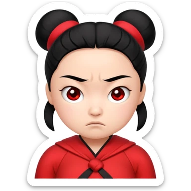 Pucca enojada sticker