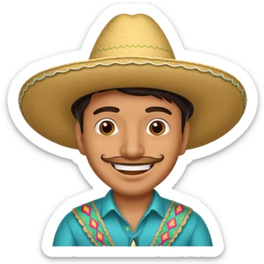 Tejana sombrero hombre sticker
