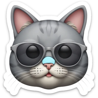 Cat with sunglasses sticker