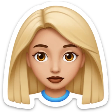 realistic female parody portrait sticker