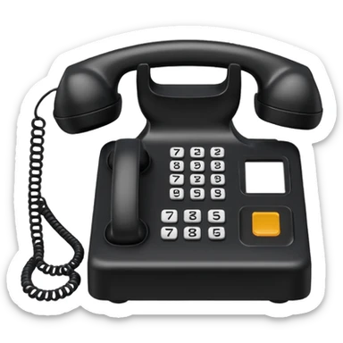 Corporate Black office phone sticker