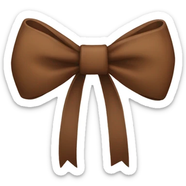 Brown bow sticker