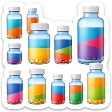 Health Supplement bottles sticker
