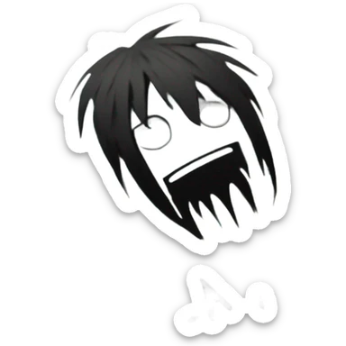 Black note book called deth note sticker