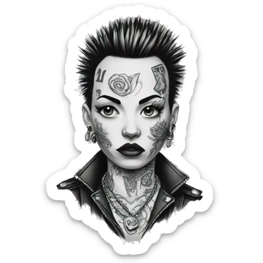 punk tattoo 1975 sticker