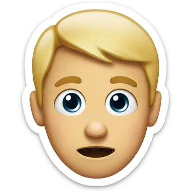 overwhelmed emoji with big cute eyes and says pass mal auf wie du redest  sticker