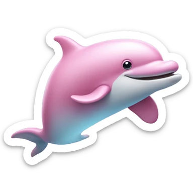 pink dolphin sticker
