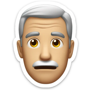 man looking very scared sticker