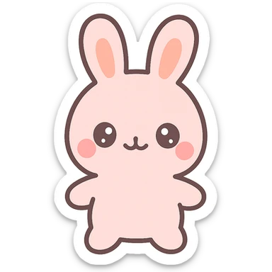cute small animal, cartoon style, pastel colors, cute features, shiny eyes, smiling sticker
