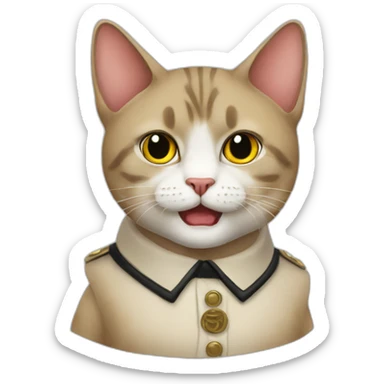 Hitler cat sticker