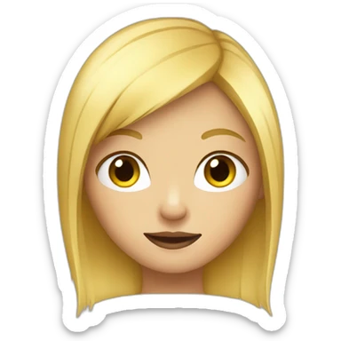 Blond sassy girl sticker