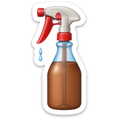 spray bottle brown colored sticker
