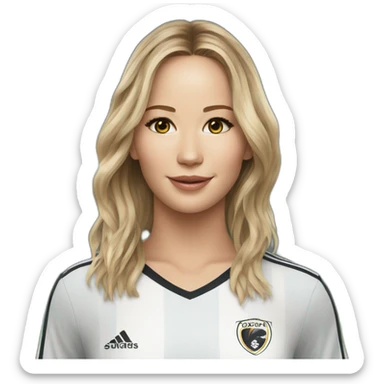 jennifer lawrence playing soccer sticker