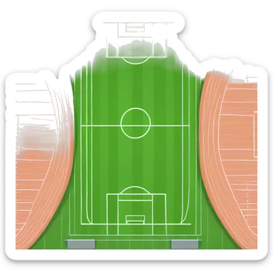 flat football pitch sticker