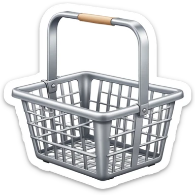 grocery basket emoji silver sticker