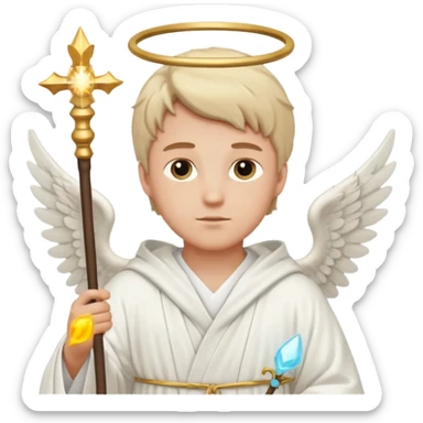 Healer male angel sticker
