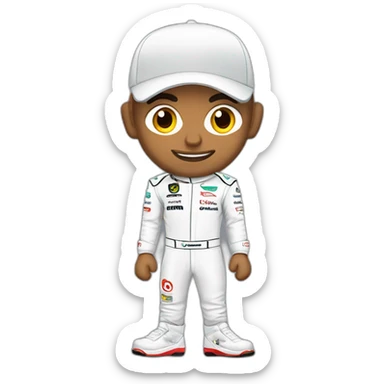Lewis Hamilton avec un pouce en l'air sticker