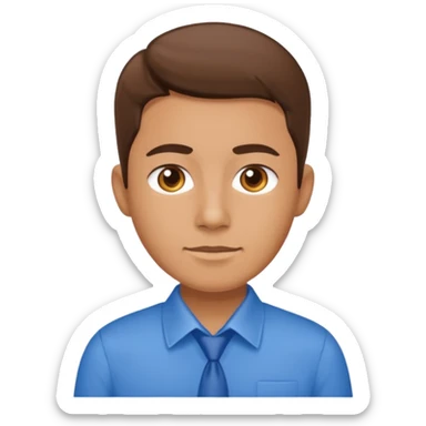 An office employee in a blue shirt. sticker