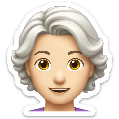middle-aged white woman doing gymnastics sticker