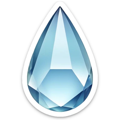 faceted tear drop sticker