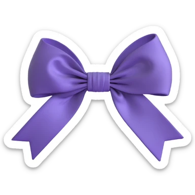 elegant coquette bow with shiny satin texture sticker
