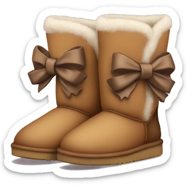 2 uggs with bows  sticker