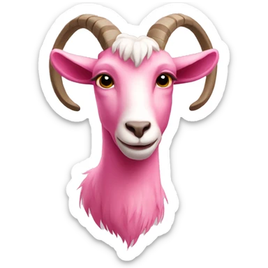 pink goat sticker