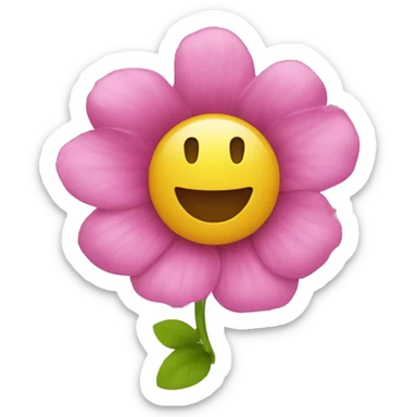Un emoji que este sosteniendo una flor amarilla  sticker