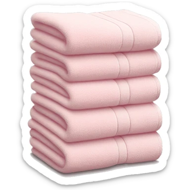 Light pink stacked towels sticker
